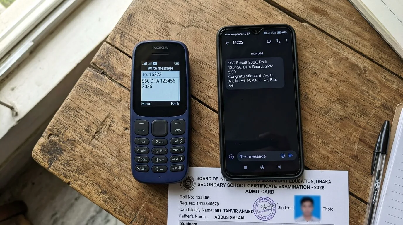 SSC Result 2026 SMS Format: এসএমএস এর মাধ্যমে রেজাল্ট দেখার নিয়ম