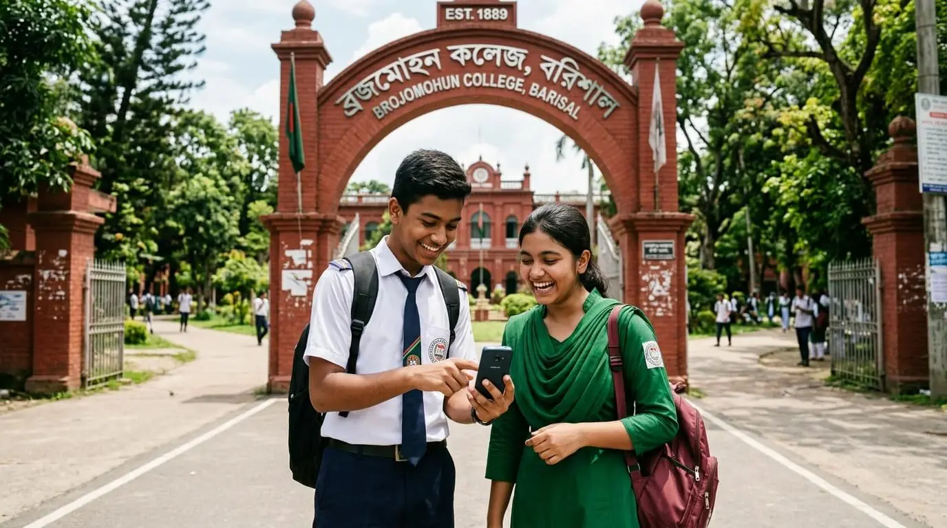 এসএমএসে বরিশাল বোর্ড রেজাল্ট ও বিএম কলেজে ভর্তি