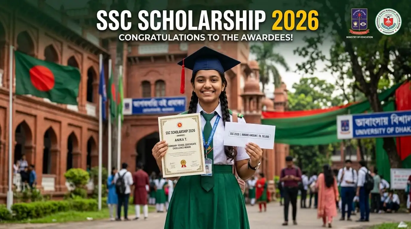 SSC Scholarship 2026 এসএসসি পাশের পর উপবৃত্তি আবেদন