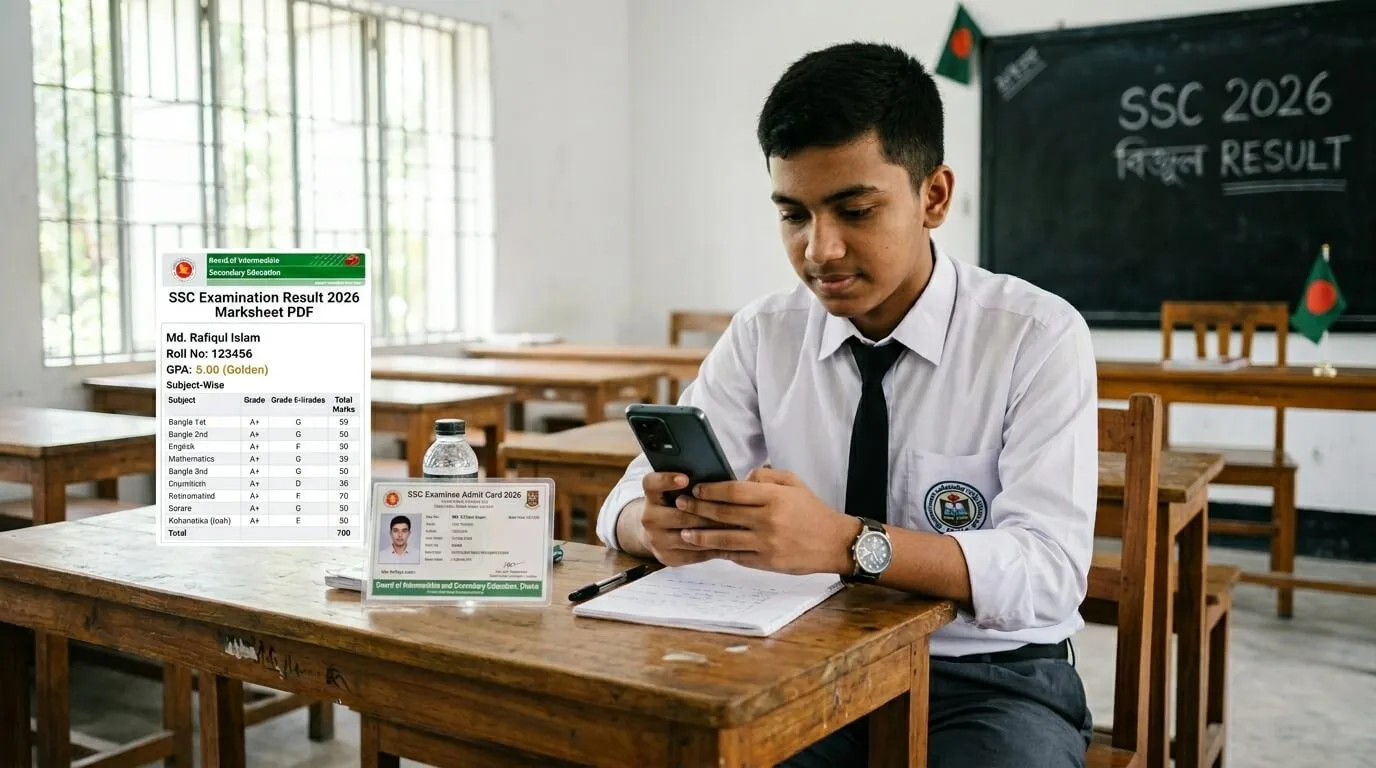 মার্কশিট সহ এসএসসি রেজাল্ট ২০২৬ মোবাইলে ডাউনলোড